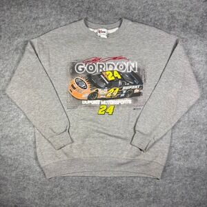 Vintage 2002 Jeff Gordon NASCAR Sweatshirt Chase Authentics DuPont Gray Large